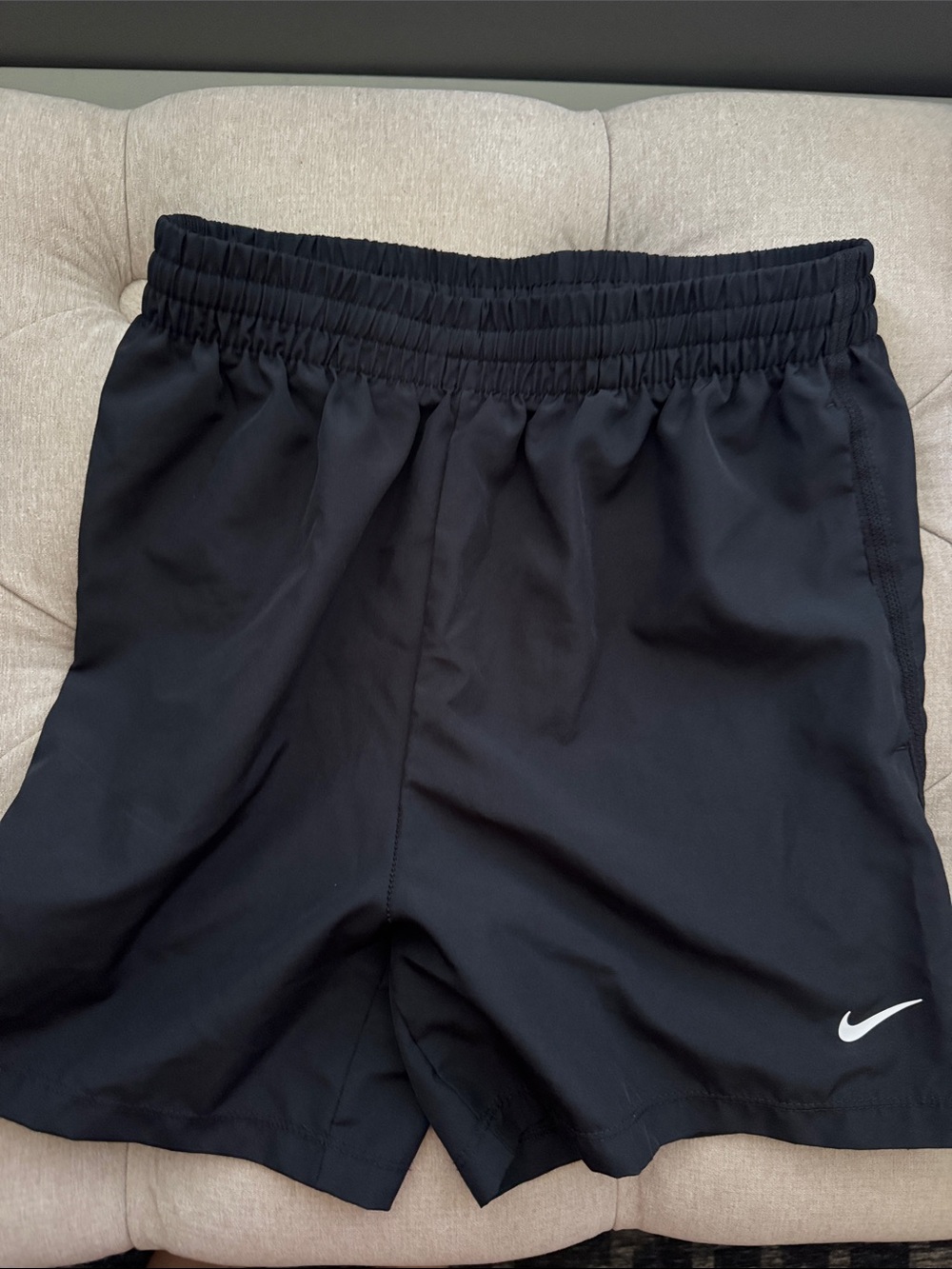 Nike Black Shorts with White Swoosh